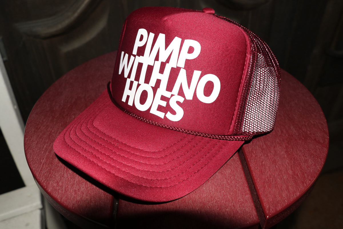 Pimp With No Hoes Logo Trucker